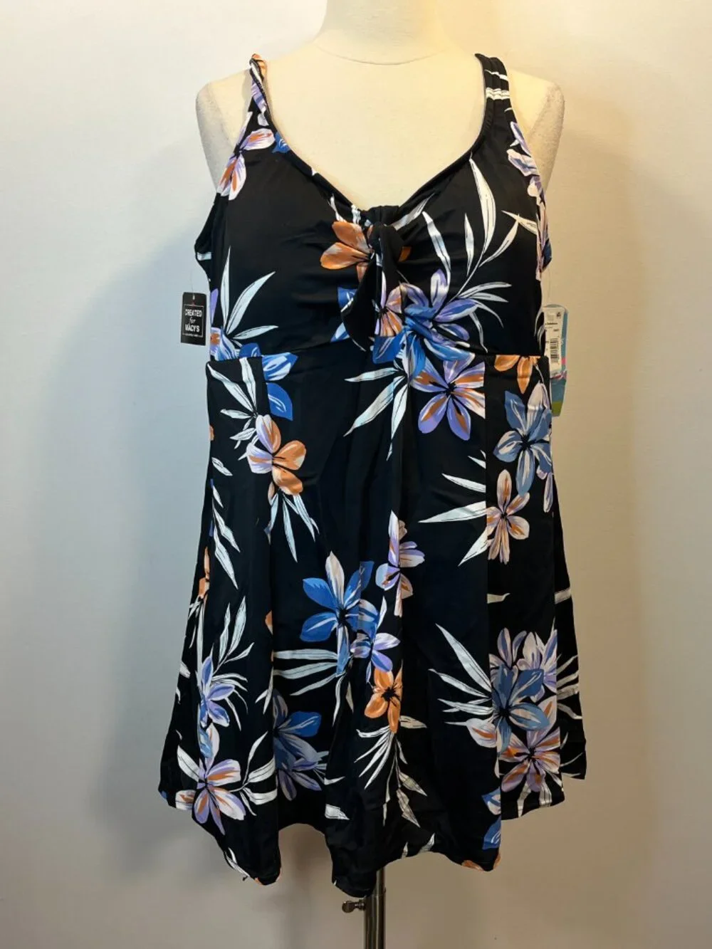 Swim Solutions Floral One-Piece Swim Dress - Size 20W - NWT $119 - Picture 2 of 7